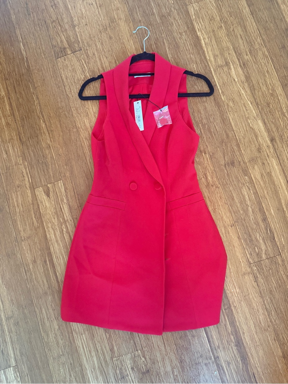 Alice + Olivia Sleeveless Red Blazer Mini Dress